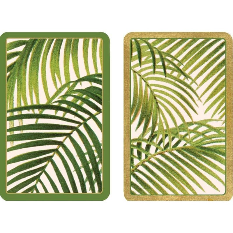 Caspari Entertaining with Caspari Double Deck of Bridge Playing Cards, Under The Palms - Image 1